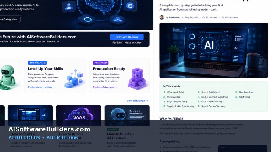 AI-generated illustration for How to Build Your First AI App: A Modern Developer Guide
