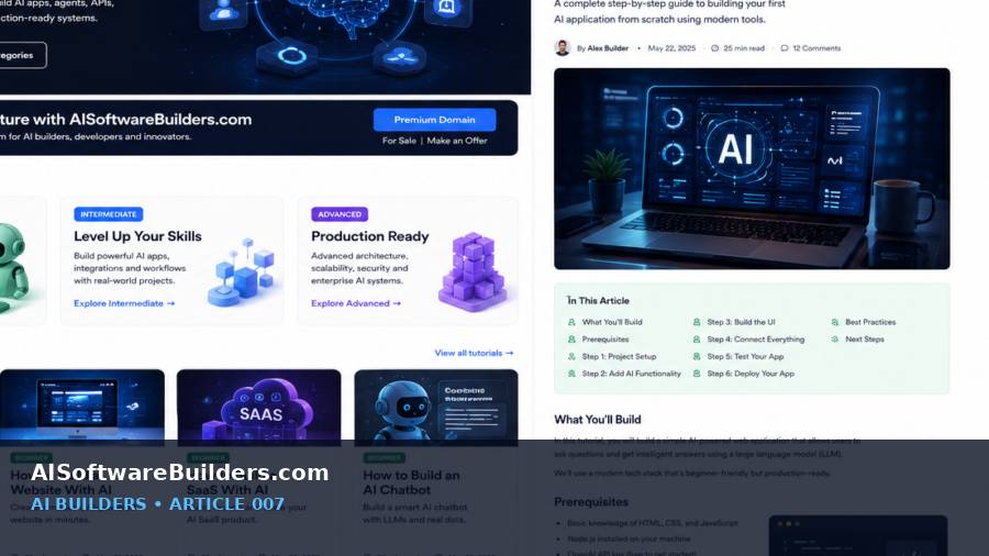 AI-generated illustration for How to Build Your First AI App: A Beginner-Friendly Walkthrough