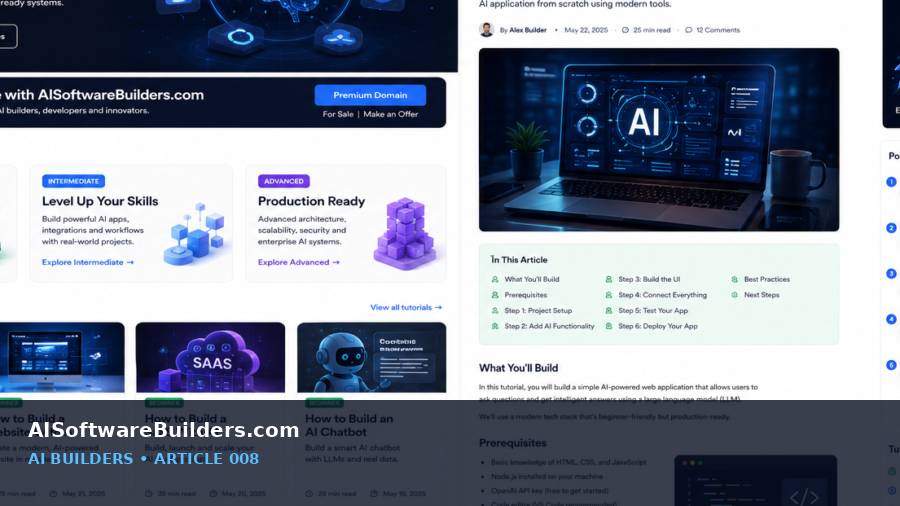 AI-generated illustration for How to Build Your First AI App: Patterns, Pitfalls and Best Practices