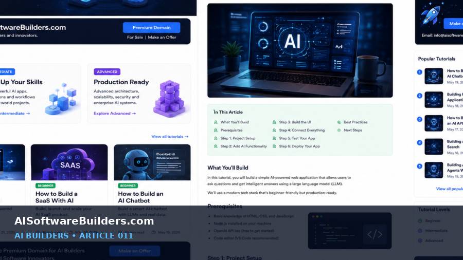 AI-generated illustration for How to Build Your First AI App: A Practical Blueprint for Builders