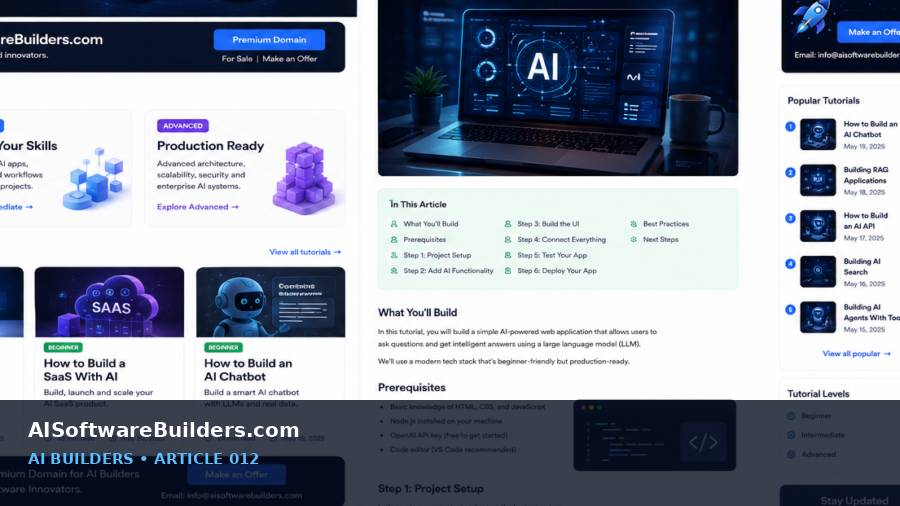 AI-generated illustration for How to Build Your First AI App: The 2026 Builder’s Guide